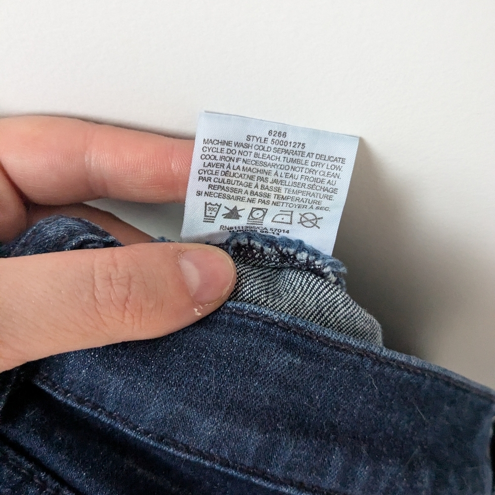 Tory Burch Cropped Skinny Jeans Dark Blue Wash – Size 28 - Picture 8 of 8